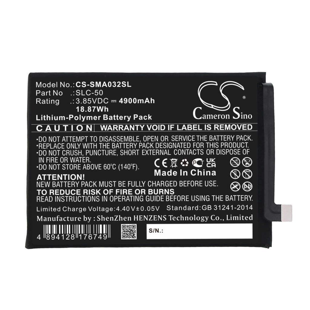 Batería del teléfono móvil Samsung CS-SMA032SL