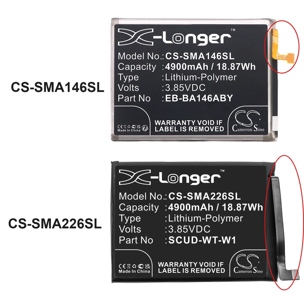 Batería del teléfono móvil Samsung CS-SMA146SL