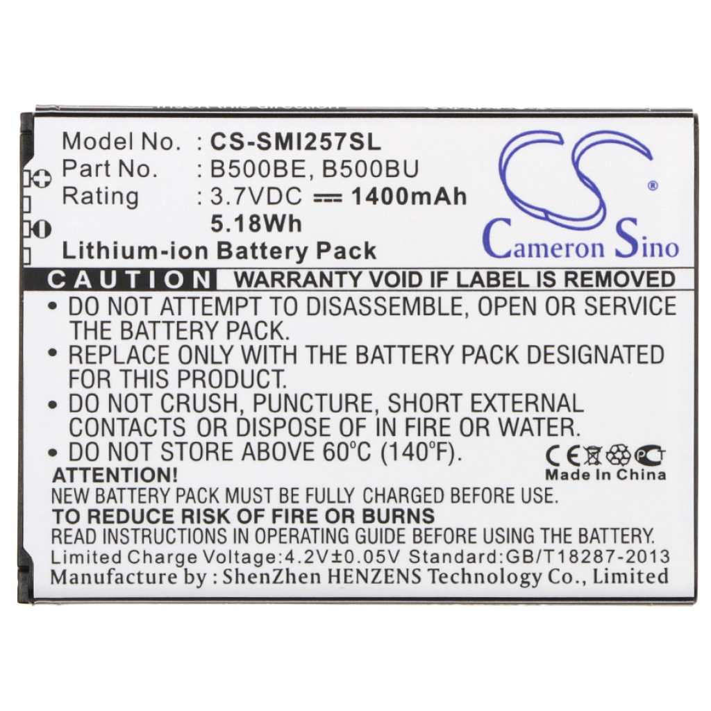 Batería del teléfono móvil Samsung CS-SMI257SL