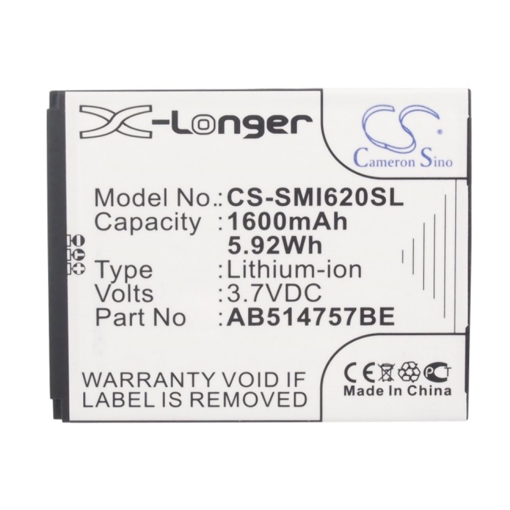 Batería del teléfono móvil Samsung CS-SMI620SL