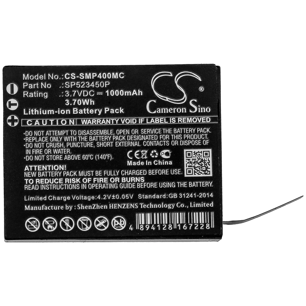Batería de la cámara Supremo CS-SMP400MC