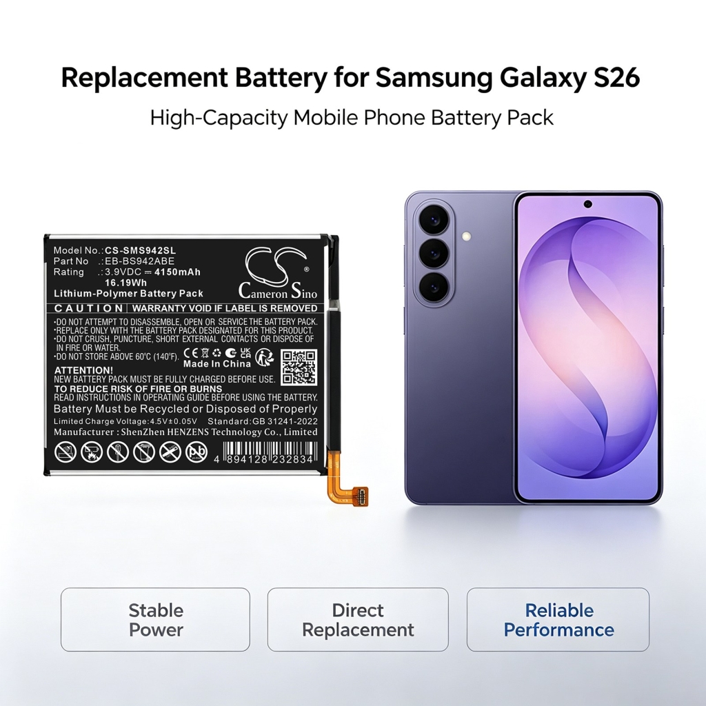 Baterías compatible con Samsung Galaxy S26 CS-SMS942SL