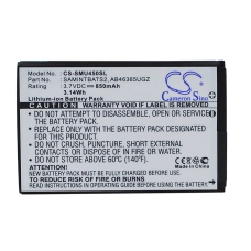 Reemplazo de batería compatible para Samsung AB463651GZ,AB463651GZBSTD,SAMINTBATS2