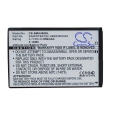 Reemplazo de batería compatible para Samsung AB463651GZ,AB463651GZBSTD,SAMINTBATS2