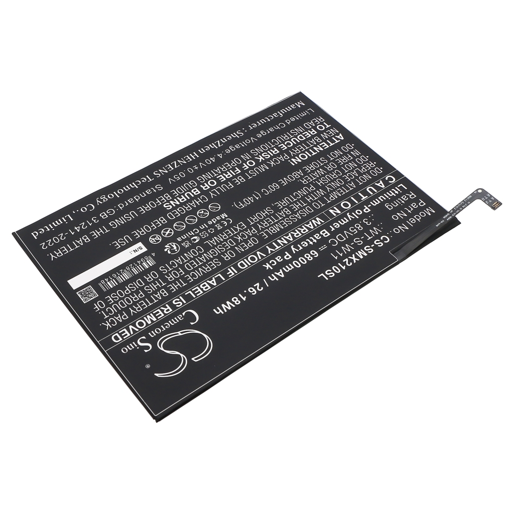 Batería de la tableta Samsung CS-SMX210SL