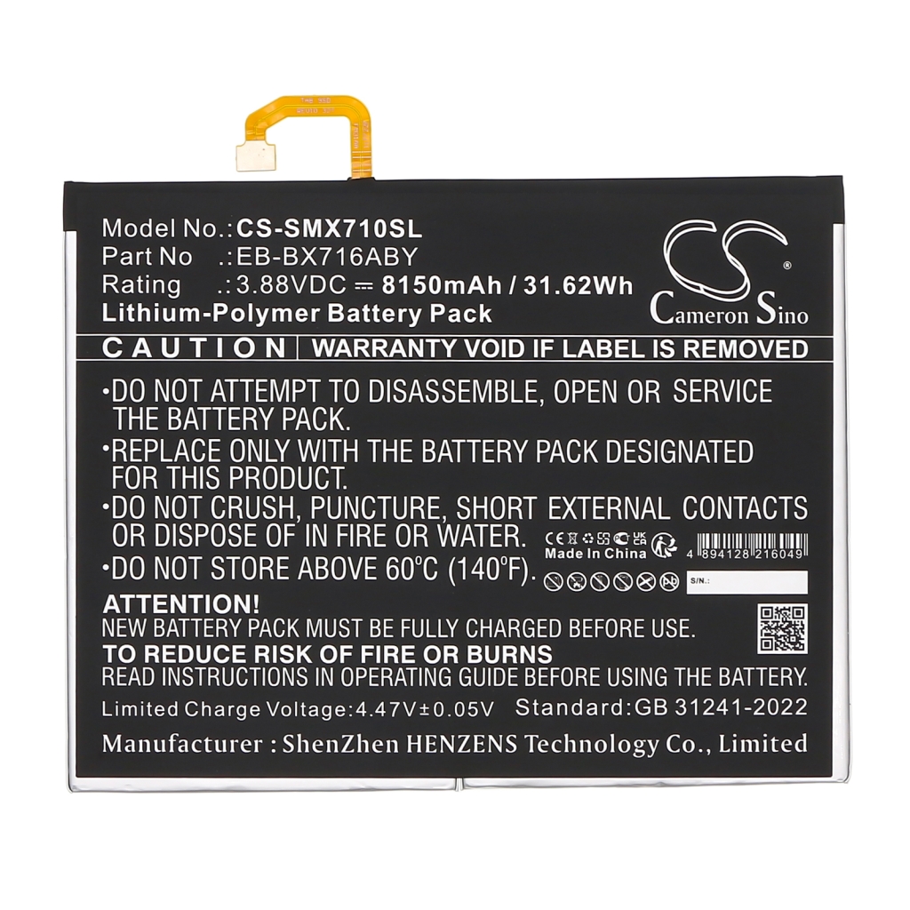 Batería de la tableta Samsung CS-SMX710SL