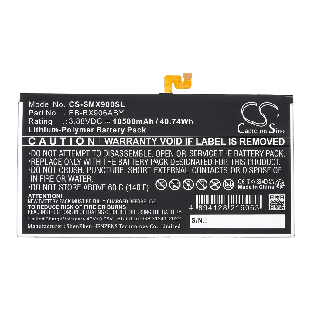 Tablet Battery Samsung CS-SMX900SL