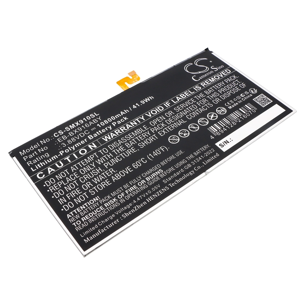 Batería de la tableta Samsung CS-SMX910SL