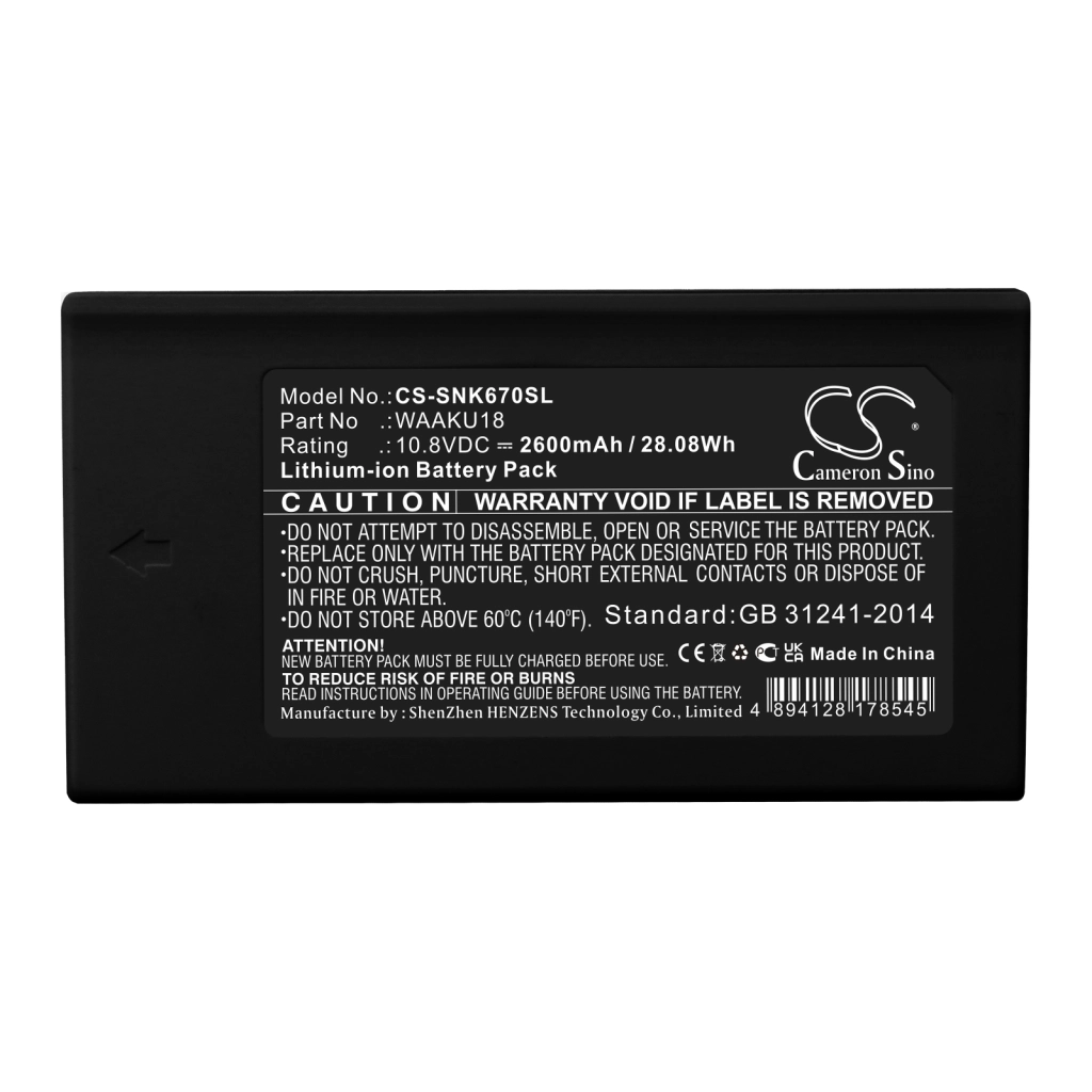 Batería industrial Sonel CS-SNK670SL