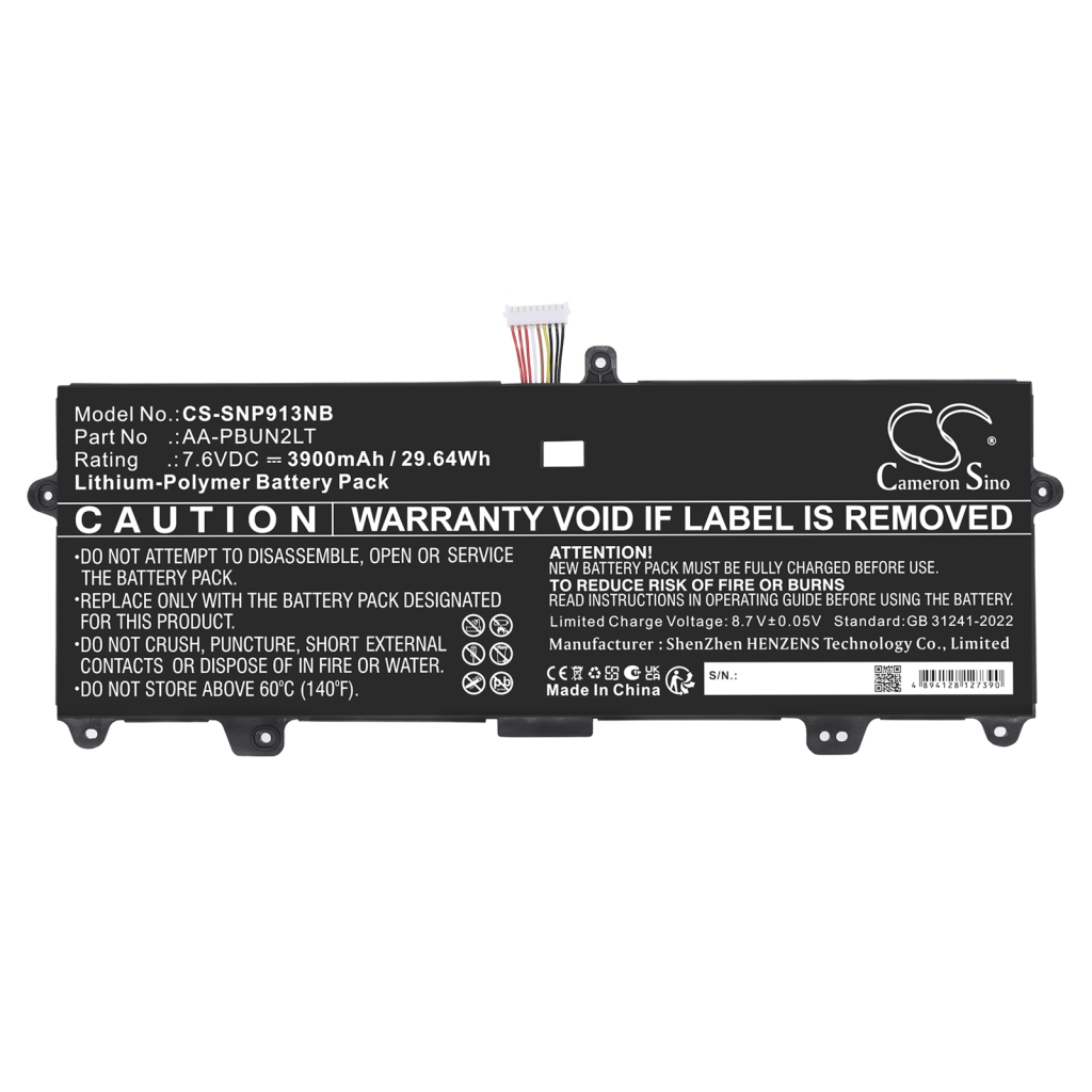 Batería compatible con Samsung CS-SNP913NB