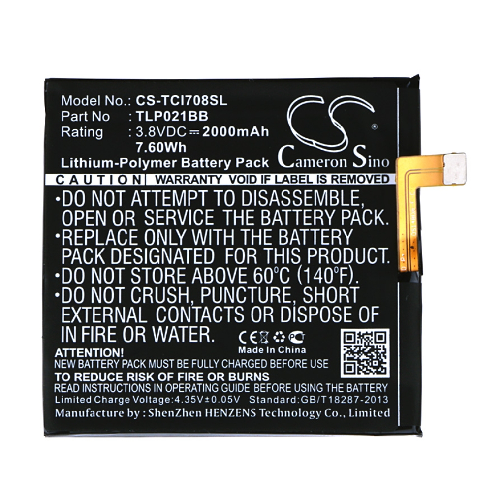 Batería compatible con TCL CS-TCI708SL