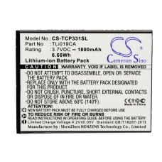 Reemplazo de batería compatible para TCL TLI019CA