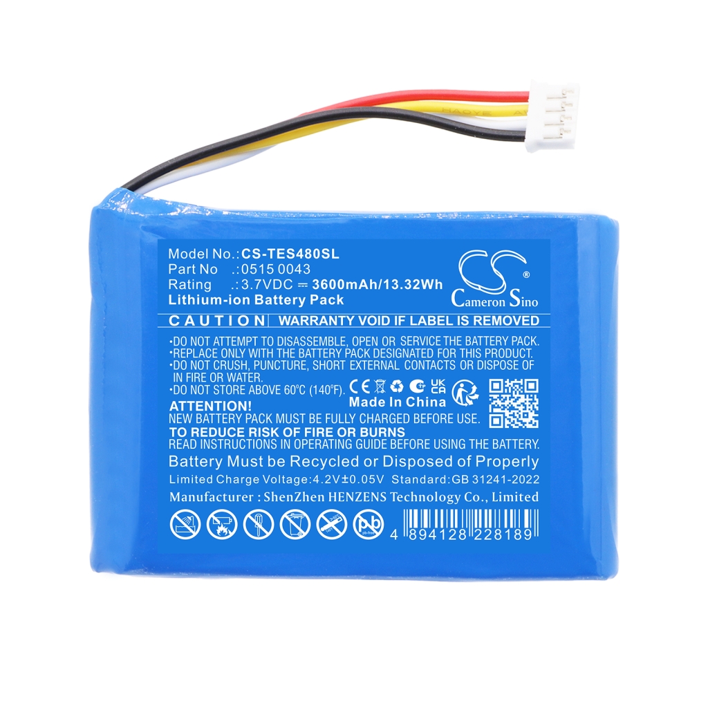 Batería compatible con Testo CS-TES480SL