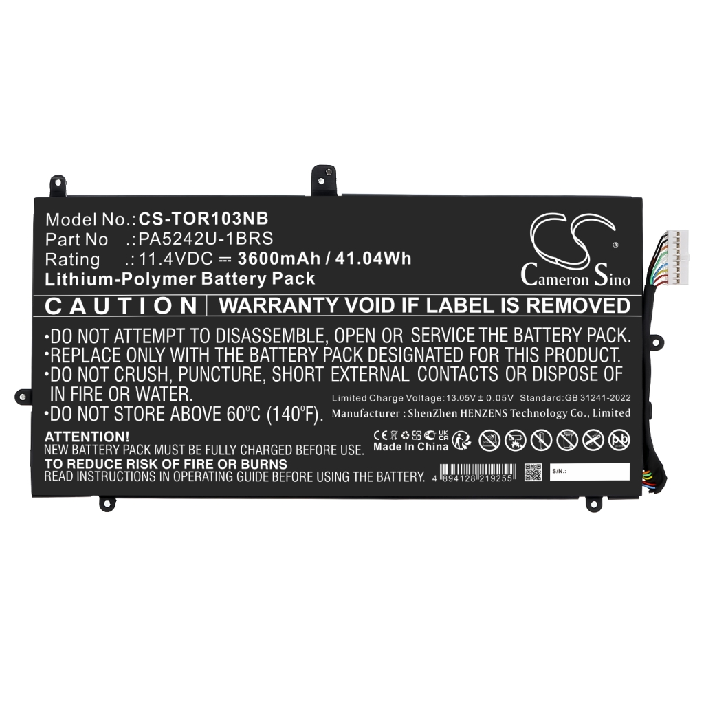 Batería para portátil Toshiba CS-TOR103NB