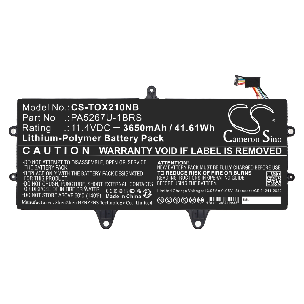 Batería para portátil Toshiba CS-TOX210NB