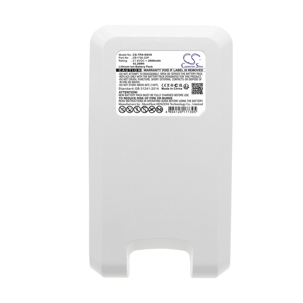 CS-TPA100VX front label, Cameron Sino, 21.6V 2000mAh 43.2Wh