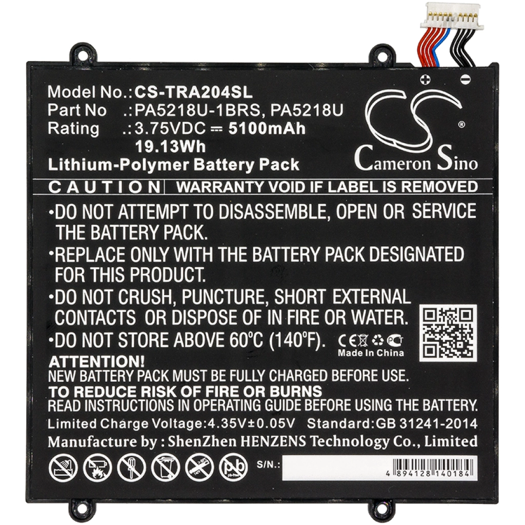Batería de la tableta Toshiba CS-TRA204SL