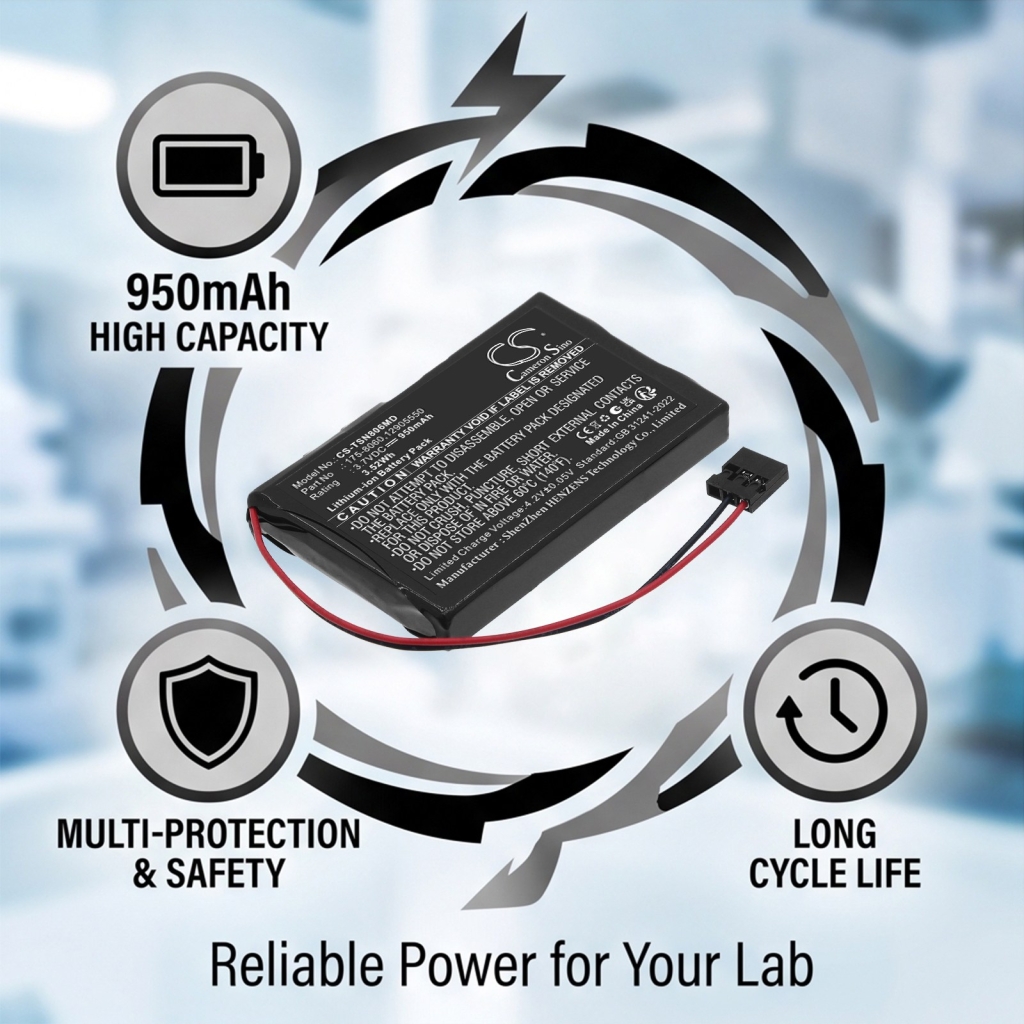Baterías compatible con Thermo Scientific E1-ClipTip ElectronicPipette CS-TSN806MD