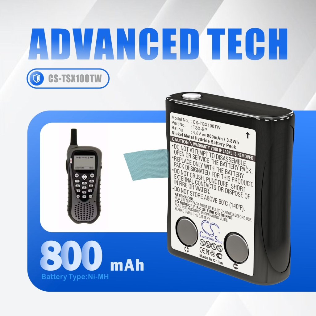 Batería de radio de dos vías TriSquare CS-TSX100TW