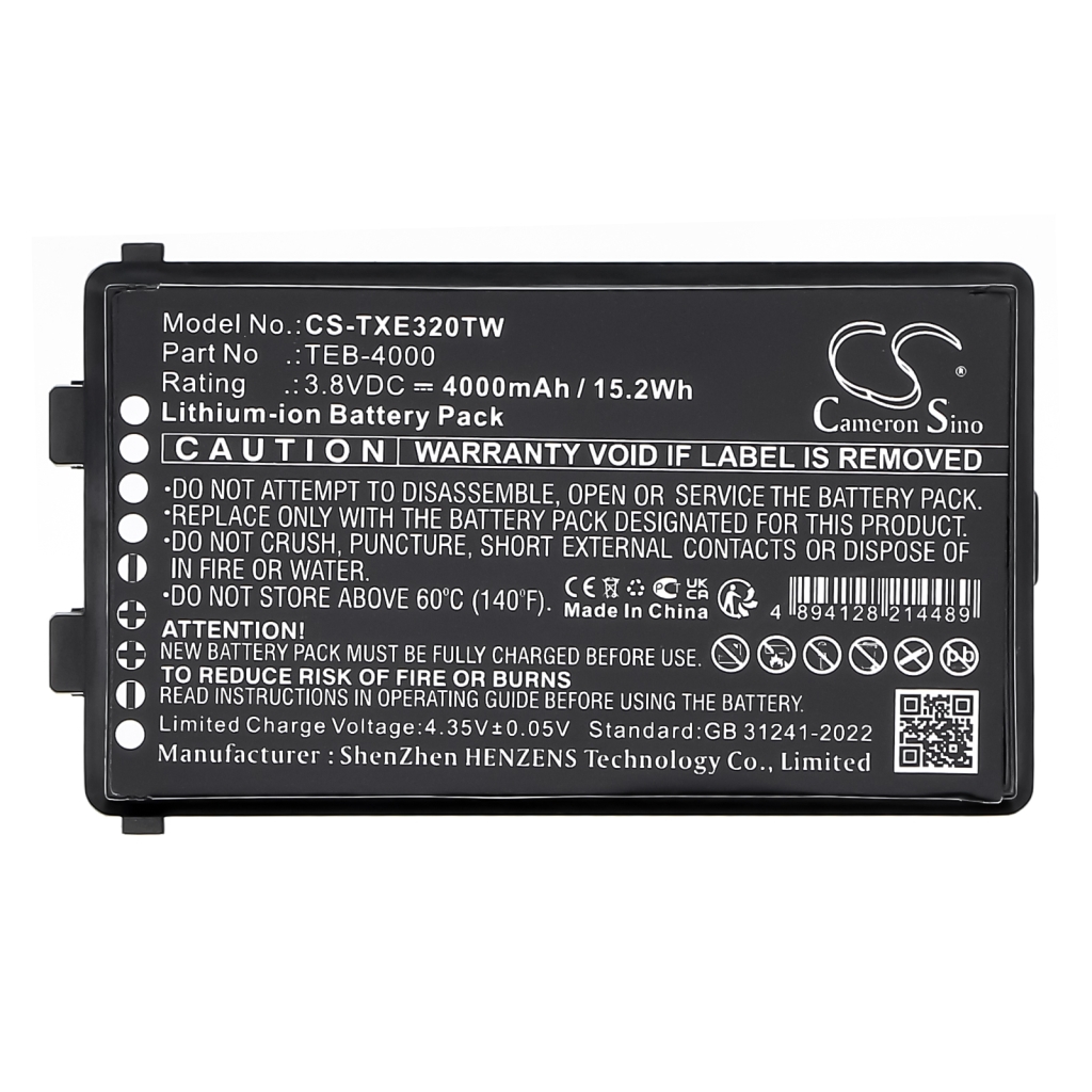 Batería de radio de dos vías Telox CS-TXE320TW