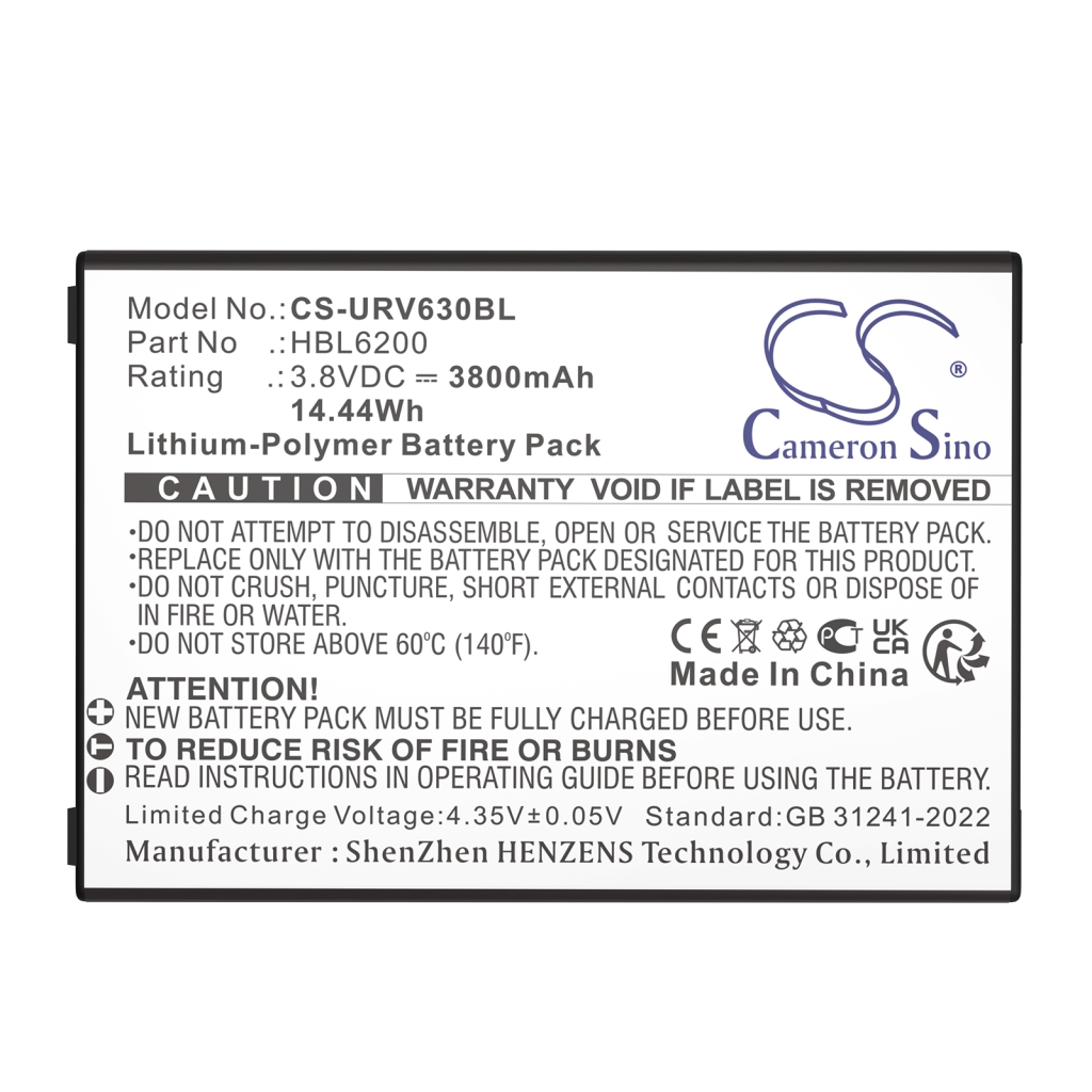 BarCode, Scanner Battery Urovo CS-URV630BL
