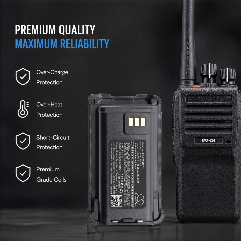 Batería compatible con Bearcom Vertex standard CS-VTR610TH