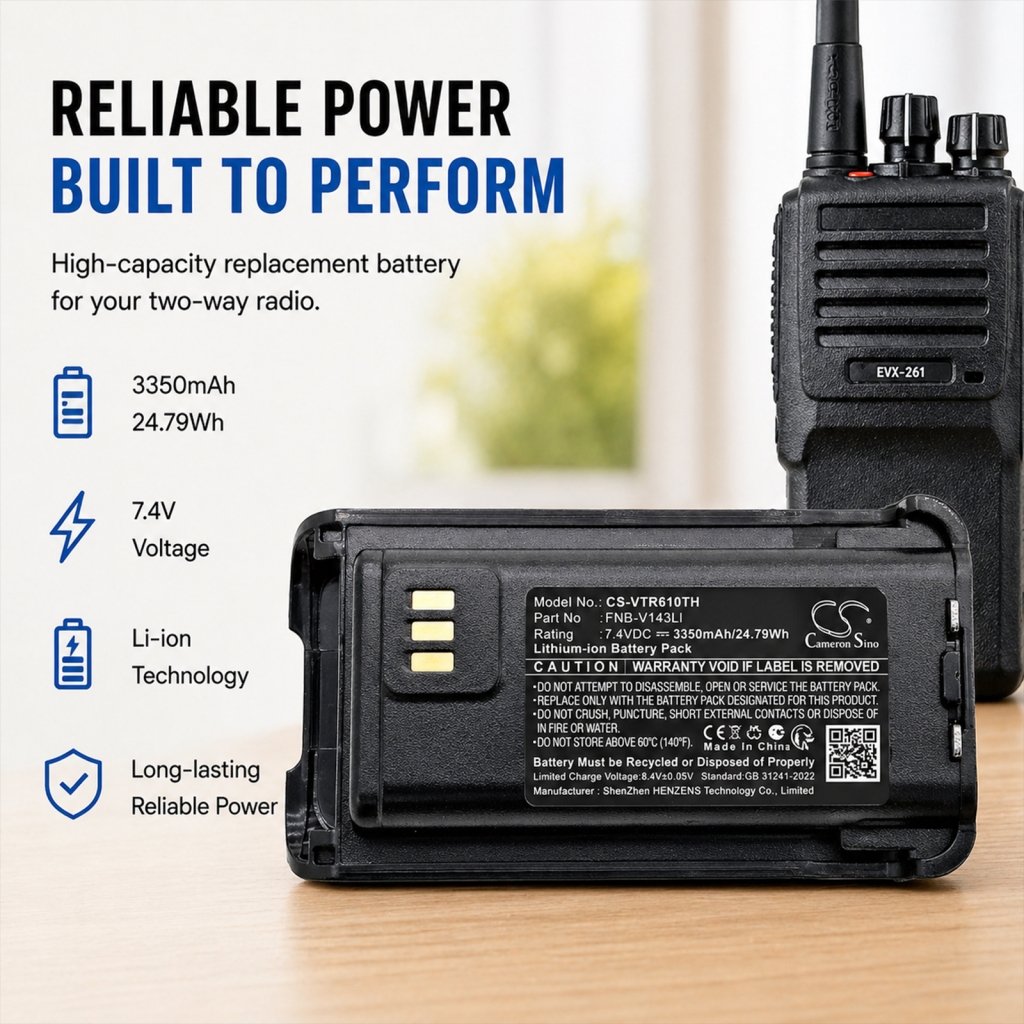 Batería compatible con Bearcom Vertex standard CS-VTR610TH