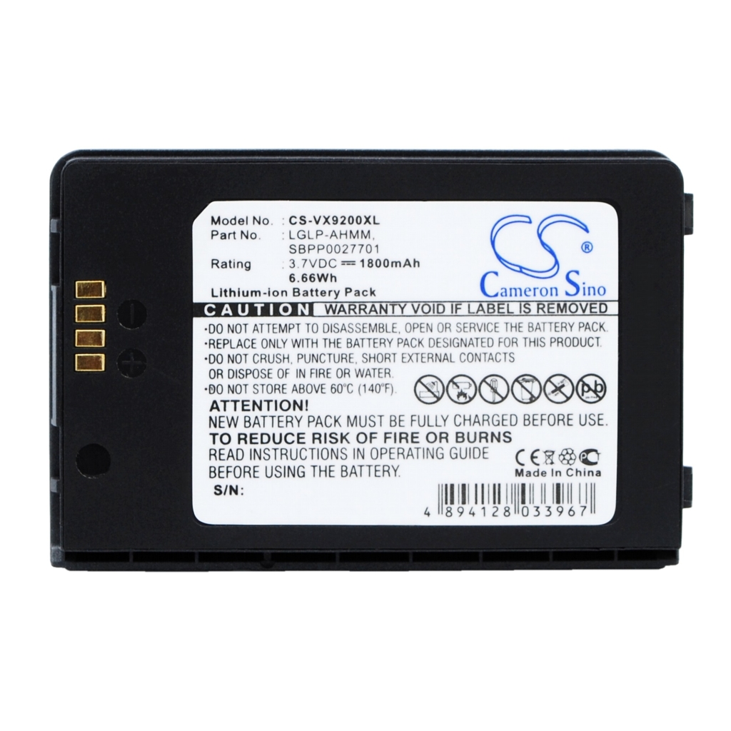 Baterías compatible con LG VX9200 VX9200 CS-VX9200XL