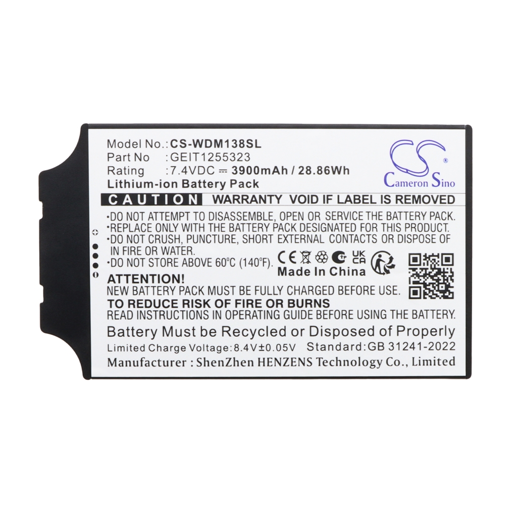 Batería compatible con Ge Waygate CS-WDM138SL