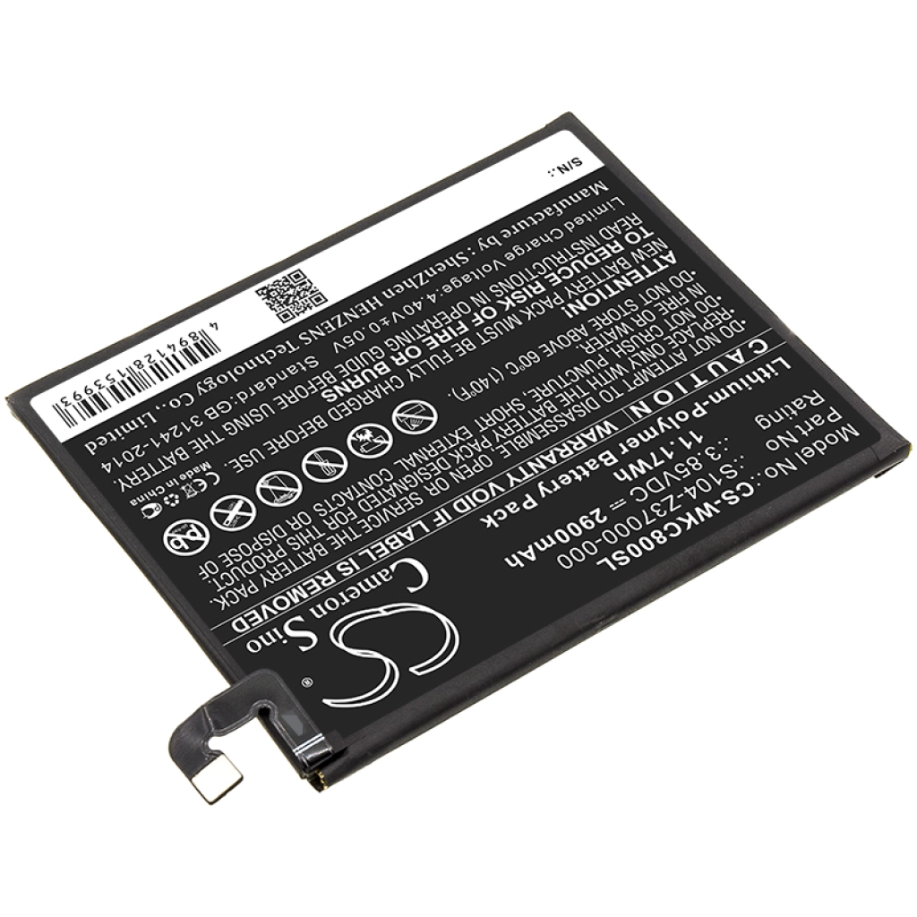 Batería del teléfono móvil Wiko CS-WKC800SL
