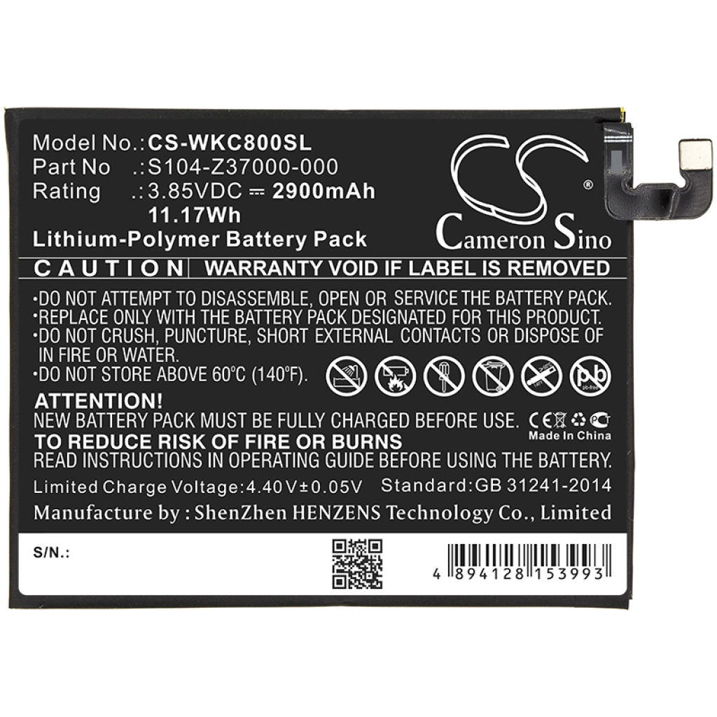 Batería del teléfono móvil Wiko CS-WKC800SL