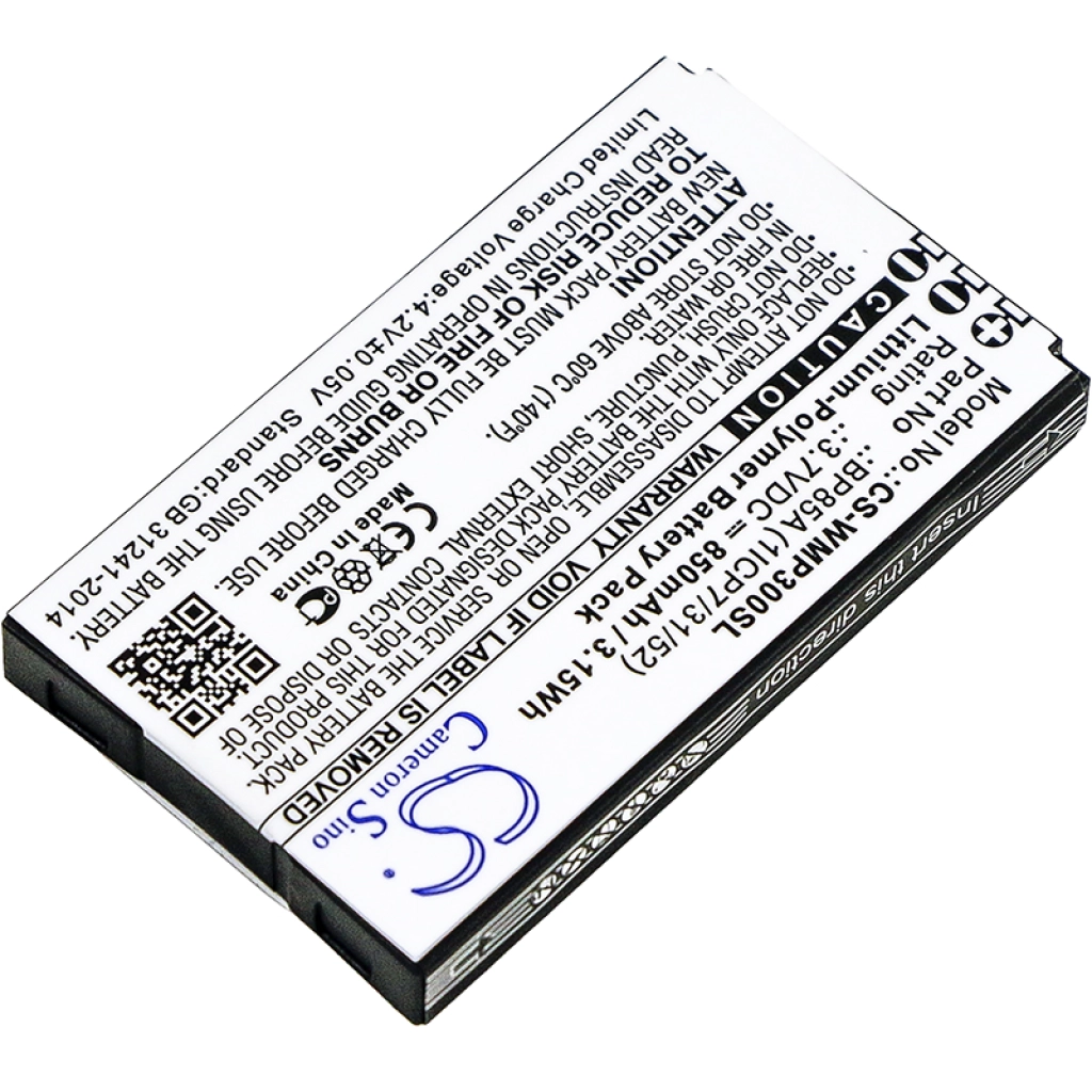 GPS, Navigator Battery Wm systems CS-WMP300SL