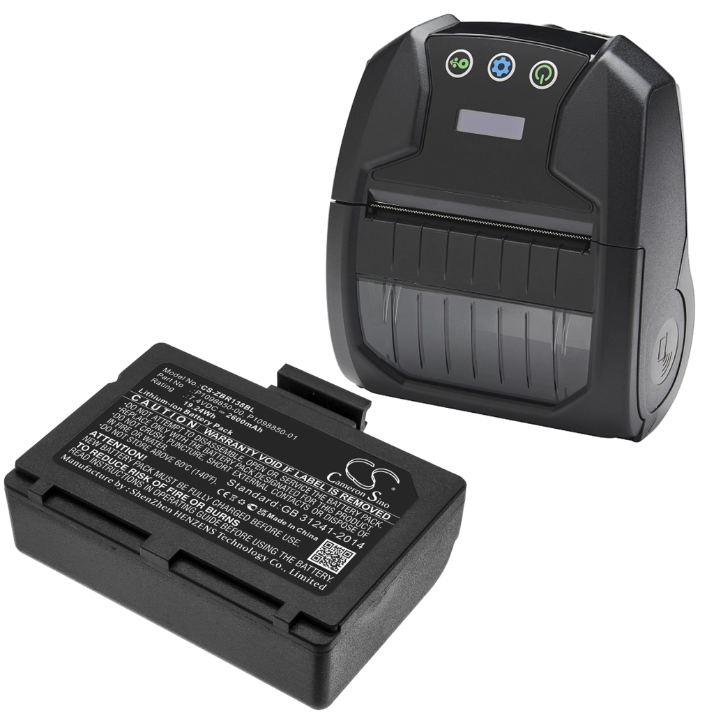 Batería de la impresora Zebra CS-ZBR138BL