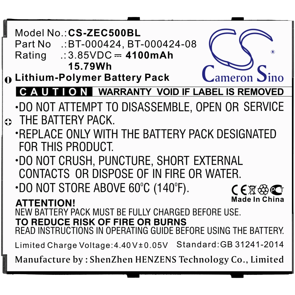 BarCode, Scanner Battery Zebra EC55AK-21B243-NA EC55