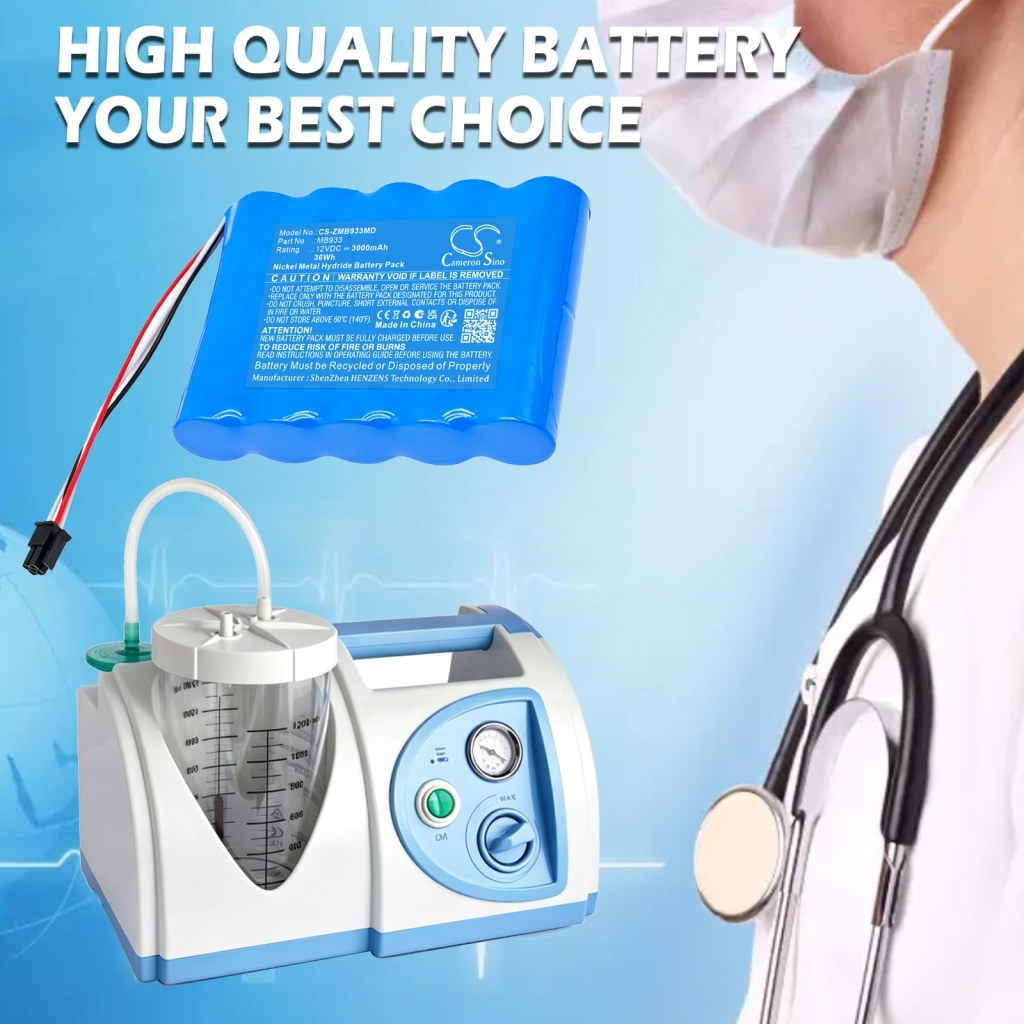 Batería Sustituye Zeiner Medical MB933