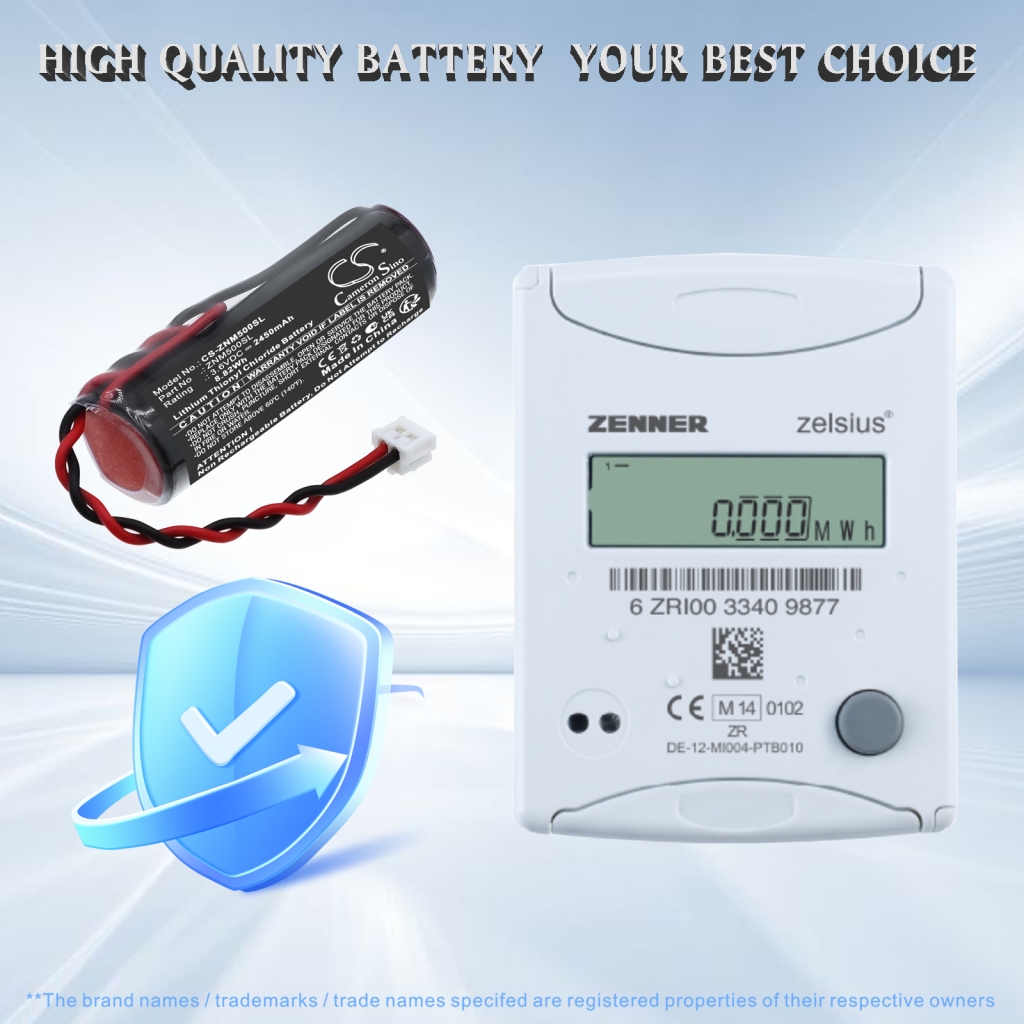 Batería compatible con Zenner CS-ZNM500SL