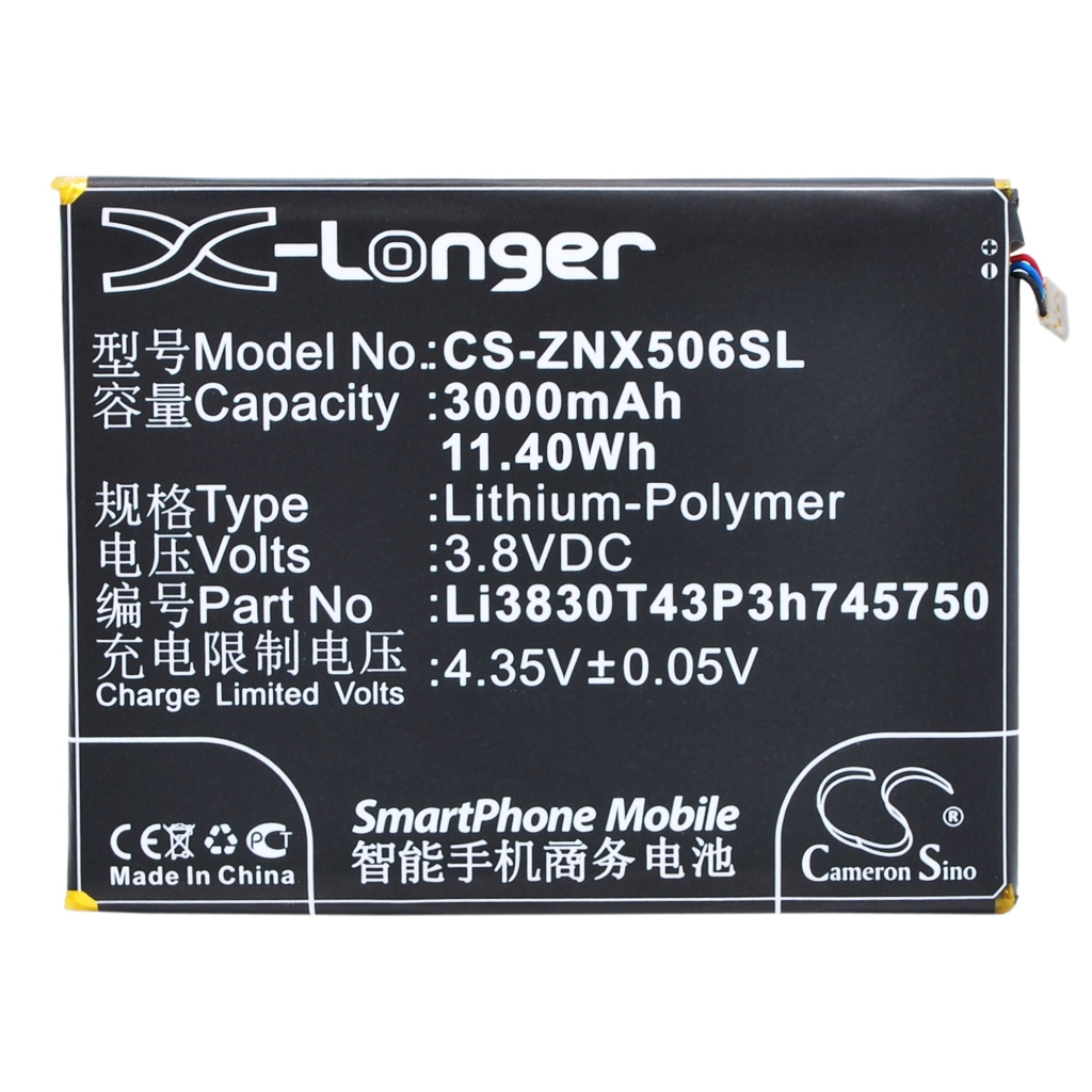 Batería compatible con ZTE CS-ZNX506SL