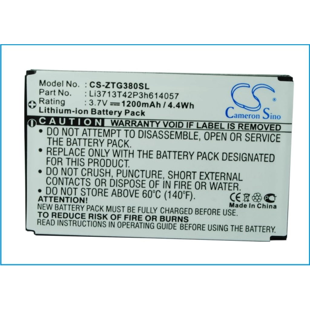 Compatible battery replacement for Telstra LI3713T42P3H614057