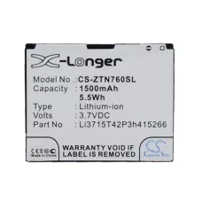 Reemplazo de batería compatible para ZTE LI3715T42P3H415266
