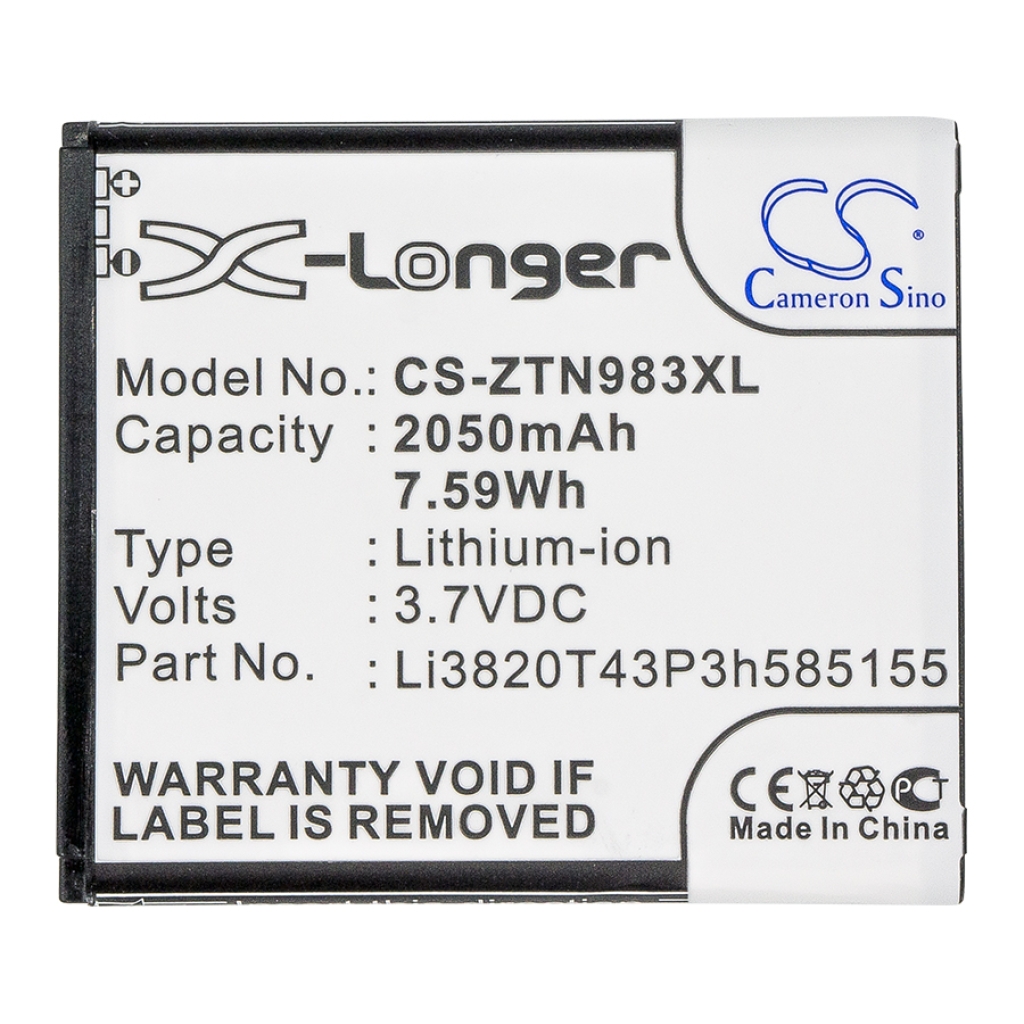 Batería compatible con ZTE CS-ZTN983XL