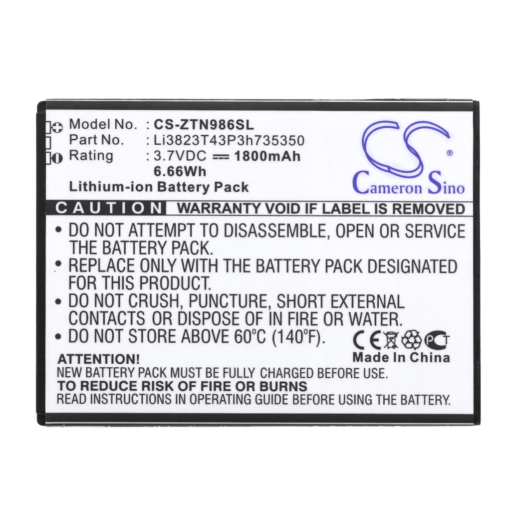 Mobile Phone Battery ZTE Q802T
