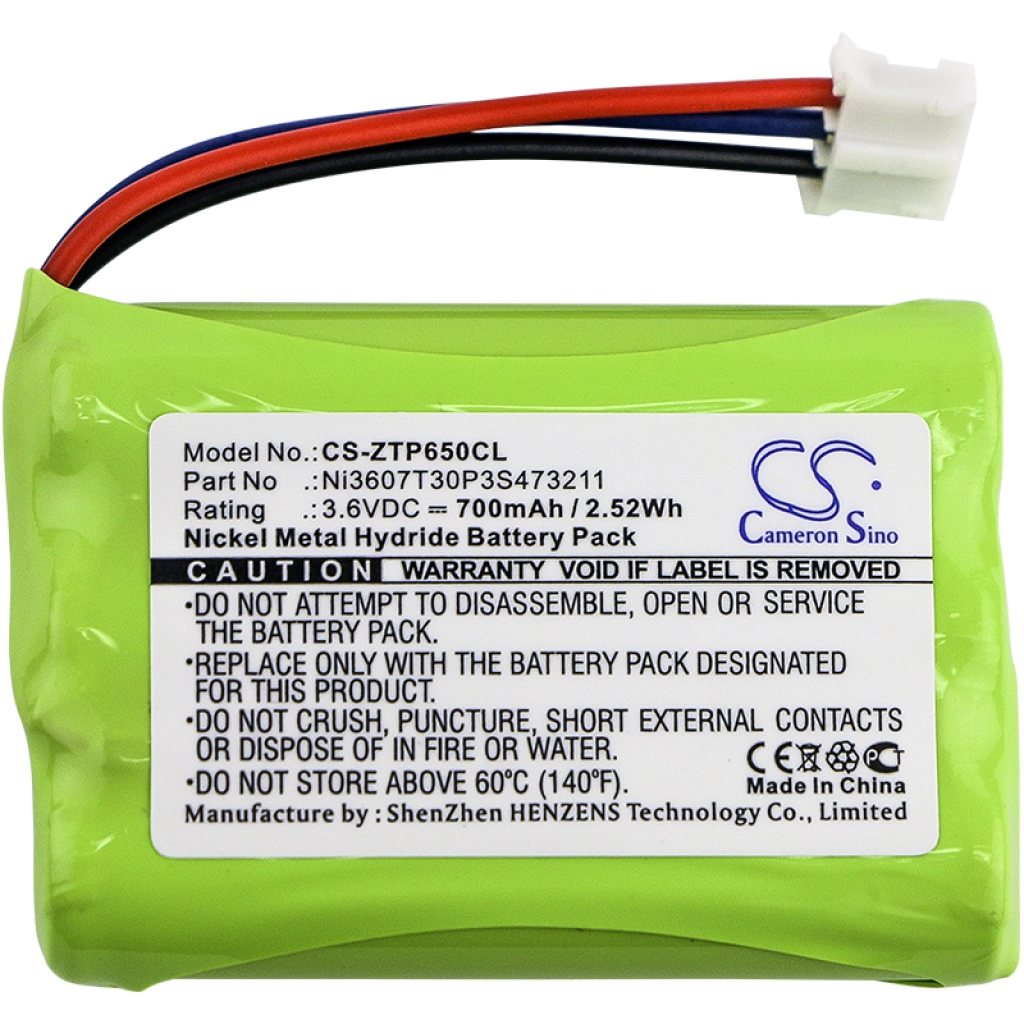 Batería para teléfono inalámbrico ZTE WP650
