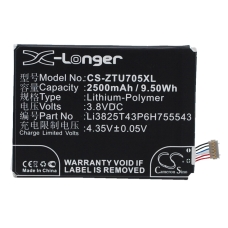 Reemplazo de batería compatible para ZTE LI3825T43P6H755543