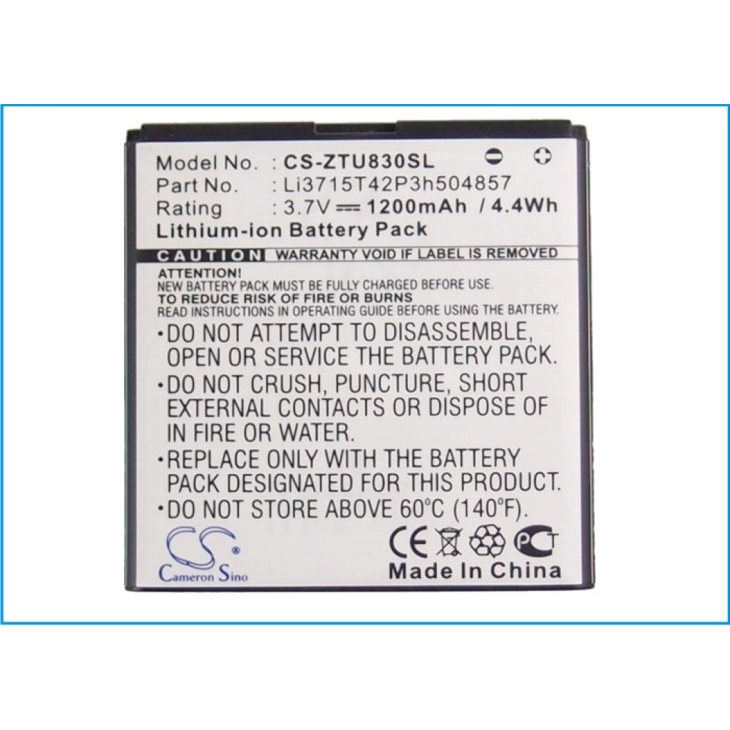 Mobile Phone Battery ZTE Concord V768