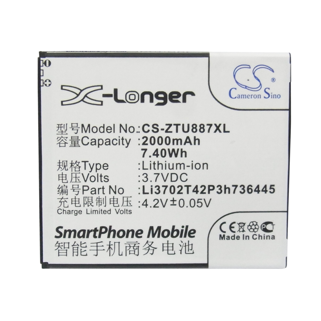 Batería compatible con ZTE CS-ZTU887XL