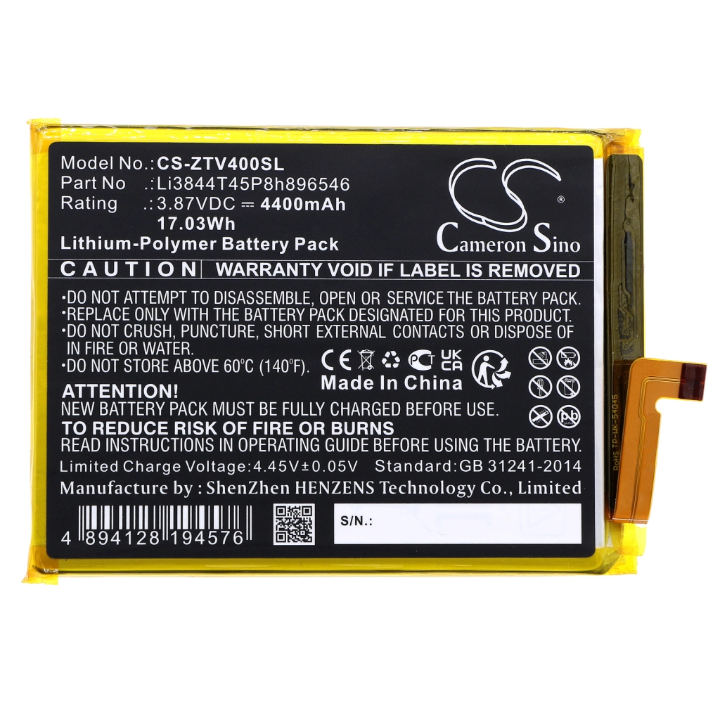 Batería del teléfono móvil ZTE CS-ZTV400SL