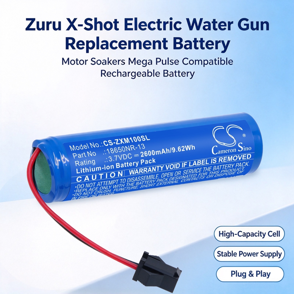 Baterías compatible con Zuru X-Shot Motor Soakers Mega Pulse Water Gun CS-ZXM100SL