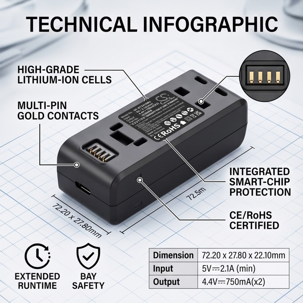 Cargador compatible con Insta360 DF-NTX410MU