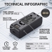 Cargador compatible con Insta360 DF-NTX410MU